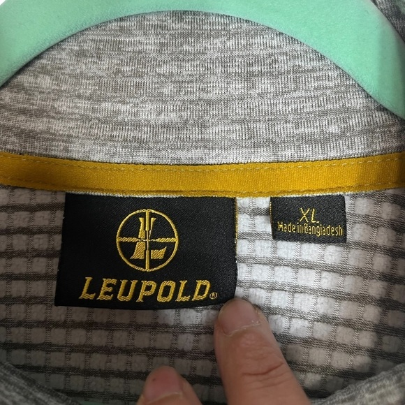 Leupold Optics Co. Long Sleeve 1/2 Zip Heavy Shirt Light Jacket Gray Size XL - Picture 3 of 7
